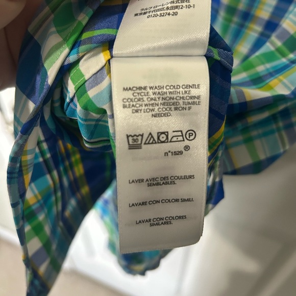 Ralph Lauren Classic Fit Performance Plaid Button Up Size Large. RL Untucked Fit - Picture 9 of 9